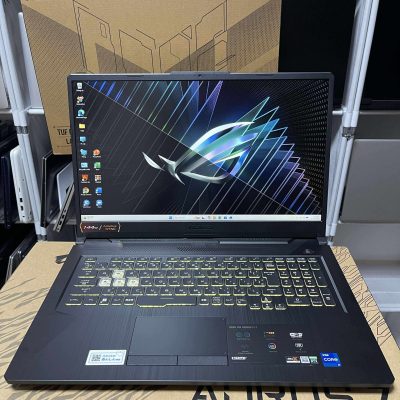 ASUS TUF F17 FX706 2022 CORE i7 11800H (~4.80Ghz) 12cpu / NVIDIA RTX 3050 ti (4GB) / 17.3″ FHD 144hz / RAM 16GB 3200Mhz / SSD 512GB